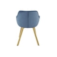 thumbnail image 2 of Topline Home Furnishings Dining Arm Chair, Velvet & Gold, 2 of 6