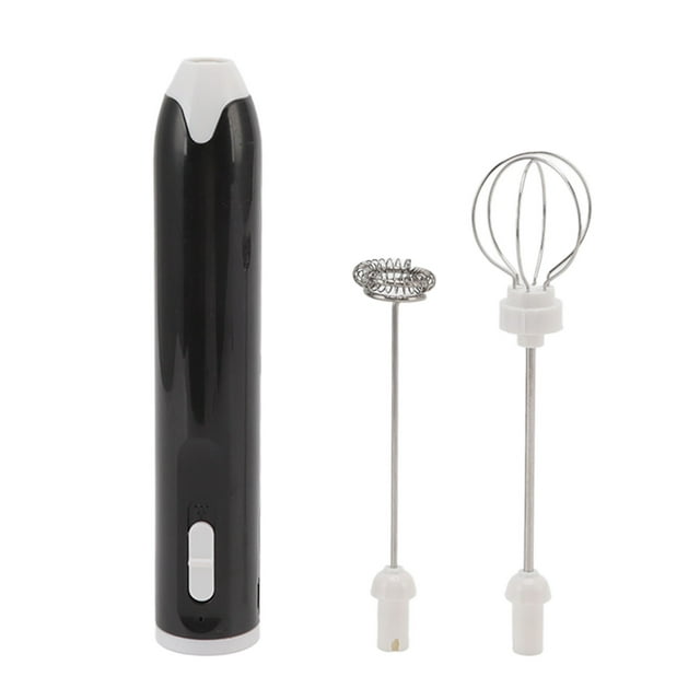 Electric Egg Beater, Portable 3 Gears Multifunctional Electric Coffee Cream Mixer With 2 Mixing Head For Kitchen