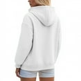 thumbnail image 5 of felwors Women's Zip-Up Hoodie – Oversized Long Sleeve, Lightweight Y2K Style | 2025 Fall & Winter Casual Wear White, XL, 5 of 5