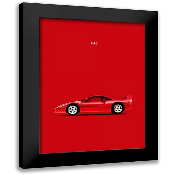 Rogan, Mark 12x14 Black Modern Framed Museum Art Print Titled - Ferrari F40