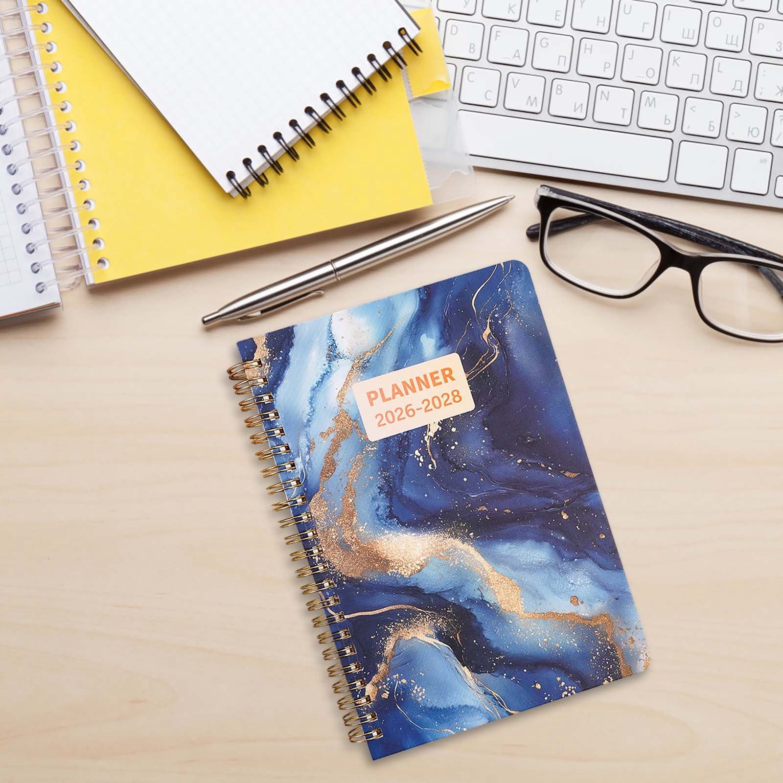 2026-2028 Planner Weekly Monthly Calendar Notebook 3 Yr Spiral Agenda for Goal Tracking Schedule Planning Office School Study Meeting Project Management Productivity Organizer Back to School Planner