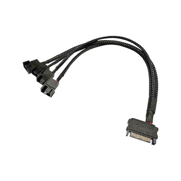 Cable Alimentación SATA Convertidor Concentrador Divisor Ventilador Refrigeración PC (SATA A 4x4 Pines)