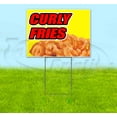 thumbnail image 1 of Curly Fries Yellow Background (18" x 24") Yard Sign, Includes Metal Step Stake, 1 of 6
