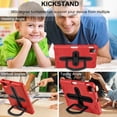 thumbnail image 2 of KYJX Kids Case for iPad Pro 11 inch Case M5 2025/ M4 2024 with Shoulder Strap, Shockproof Handle Kickstand, Red, 2 of 7