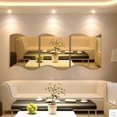 thumbnail image 4 of Coofit Wall Sticker Creative Decorative Wave Shaped Mirror Sticker Wall Decor Sticker, 4 of 7