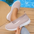 thumbnail image 6 of Women's Breathable Knit Slip-On Sneakers - Lightweight Casual Walking Shoes, Non-Slip Comfort Flats 37, 6 of 7