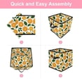 thumbnail image 6 of RATGDN Collapsible Fabric Cube Storage Bin with Double Handles for Living Room Bedroom Office Black - Orange Slices Green Leaf, 6 of 7