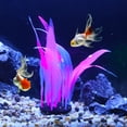 thumbnail image 3 of Soft Silicone Glowing Aquatic Artificial Seaweed Aquarium Kelp for Fish Tank Decoration Pink, 3 of 7