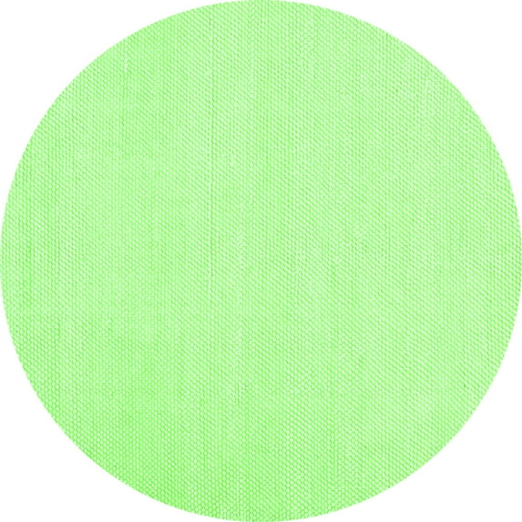 Ahgly Company Indoor Round Solid Green Modern Area Rugs, 7' Round