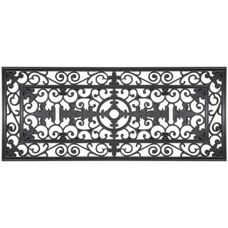 Envelor Home And Garden Rubber Doormat Fleur De Lis Heavy Duty Wide Envelor Home And Garden Rubber Doormat Fleur De Lis Heavy Duty Wide Wrought Iron Indoor Outdoor Door Mat Anti Slip Front Welcome Shoes Ser