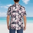 thumbnail image 6 of Balery Lilies Flowers Print Men's Hawaiian Shirts Short Sleeve Beach Shirt Relaxed Fit Vacation Button Down Shirts-XX-Large, 6 of 9