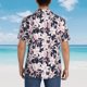 thumbnail image 4 of Balery Lilies Flowers Camisas hawaianas de manga corta para hombre, camisas playeras de corte holgado, camisas de vacaciones con botones,3X-Large, 4 of 7