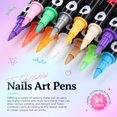 thumbnail image 2 of Set de 24 colores de rotuladores para nail art GELLAKTIK de doble punta acrílica, 2 of 8