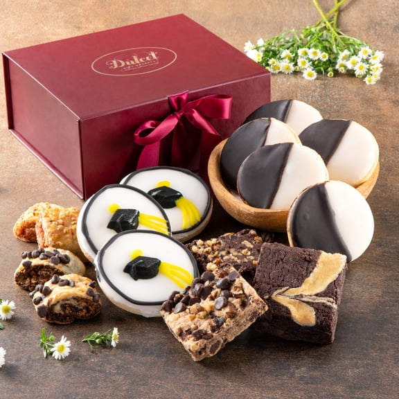 Dulcet Gift Baskets Classic Graduation Sweets and Cookie Gift Baskets for All Ages