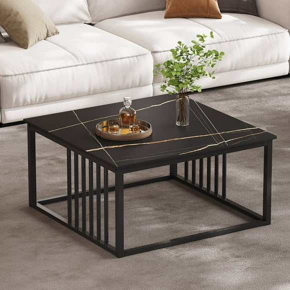 Mesa de Centro Moderna de Madera Natural Grain con Repisa Inferior – Estilo Contemporáneo para Sala de Estar Oficina