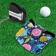 thumbnail image 5 of Haosy Vibrant Tropical Pineapple Orange Golf Mallet Putter Cover Strong Magnetic Leather Golf Club Headcover Closure, 5 of 7