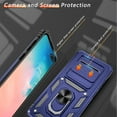 thumbnail image 4 of for Samsung Galaxy S10 Plus Case with HD Screen Protector, Build in 360° Rotating Ring Kickstand [Military Grade] Protective Case for Galaxy S10 Plus, Blue, 4 of 13