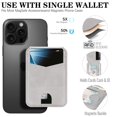 thumbnail image 2 of Compatible with Magsafe 2 in 1 Detachable for iPhone 16e Wallet Case with Card Holder Women Men, Magnetic PU Leather RFID Blocking Flip Kickstand Credit Slots,for iPhone 16e, Gray, 2 of 11