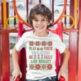 thumbnail image 3 of Tee Hunt May Your Sweaters Be Ugly and Bright Youth T-Shirt Christmas Snowmen Kids, White, Large, 3 of 5