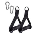 thumbnail image 2 of Manijas de ejercicio, accesorios de agarre para gimnasio, entrenamiento de fuerza, agarres de banda de resistencia de alta resistencia con mosquetón negro, 2 of 8