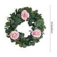 thumbnail image 3 of Tuvgenk Front Door Wreath Spring Wreath Round 17x17 inch Pink Plastic Hanging Door Sign Home Decor, 3 of 6
