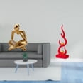 thumbnail image 2 of Estatua de resina de fuego con un pensador abstracto, decoración de mesa para sala de estar, oficina, estantería de patio, regalo, 2 of 8