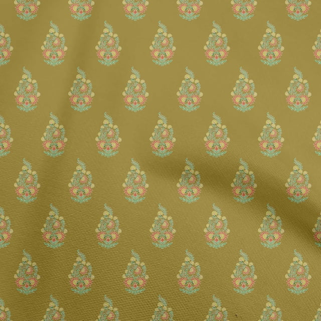oneOone Cotton Poplin Dark Olive Green Fabric Block Craft Projects Decor Fabric Printed By The Yard 56 Inch Wide