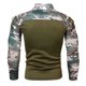 thumbnail image 3 of Fitness al aire libre Camuflaje Joggingr Hombres de manga larga Campo militar Camuflaje Casual Cuello alto Suéter Tops Blusa Pompotops oipoqjl53377, 3 of 5