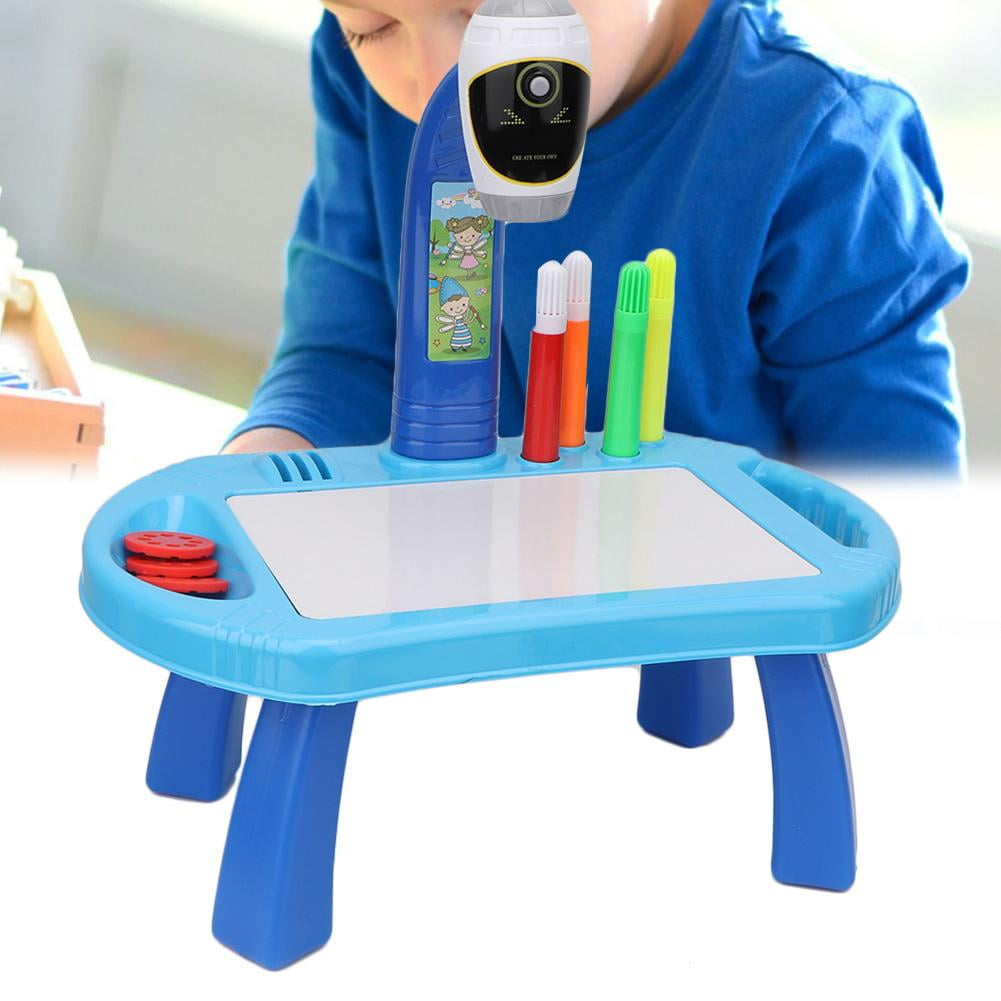 The projector can project a pattern and child can follow the pattern to