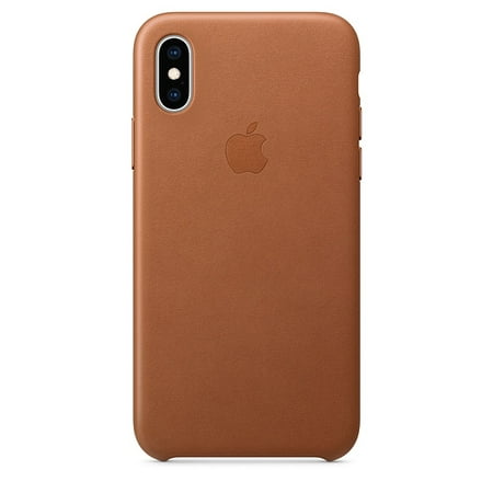 Apple Leather Case for iPhone XS - Saddle Brown
