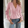 thumbnail image 4 of Suéter Cárdigan de Otoño para Mujer, Tendencia de Moda, Top de Larga, Chaqueta Informal, Suéter con Botones para Vacaciones. S, 4 of 8