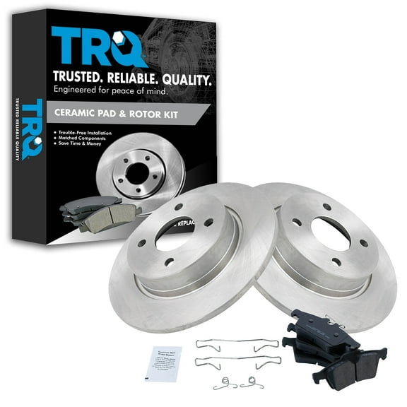 TRQ Rear Posi Ceramic Disc Brake Pads & Rotors Kit for Ford EcoSport 1.3L New BKA14505