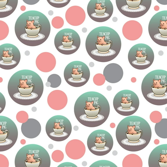 Teacup Pig Premium Gift Wrap Wrapping Paper Roll