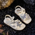 thumbnail image 5 of Toddler Girls Pearl Strap Sandals, Sparkly Butterfly Open-Toe Summer Shoes, 5 of 8