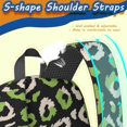 thumbnail image 5 of 17 Inch Lightweight Backpack,PVC Waterproof Oxford Fabric, Ergonomically Designed, with Large Capacity, Leopard Animal Print, 5 of 5