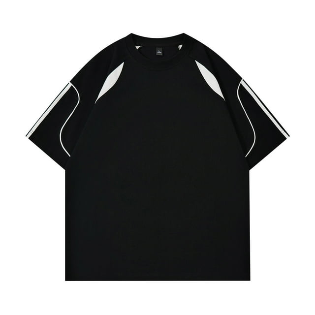 Blusas y camisas de manga corta y cuello redondo para hombre, blusas casuales de color liso con cuello redondo y mangas cortas para hombre.