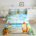 thumbnail image 2 of Erosebridal Ocean Beach Bedding King Comforter Set,Summer Holiday Comforter Sets King Size,Surfing Decor,Microfiber,3 Pieces, 2 of 8