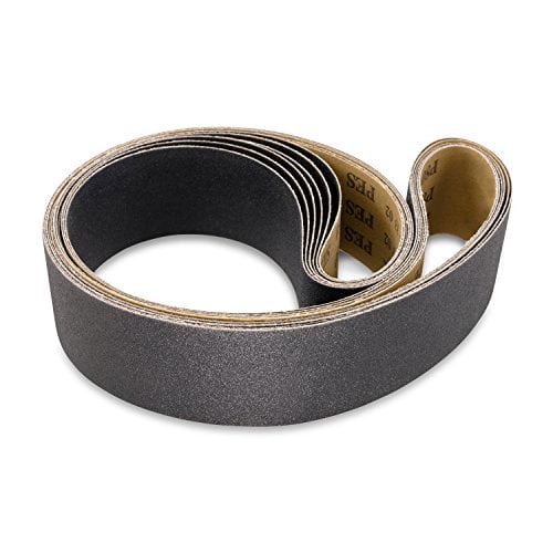 Red Label Abrasives 2 X 72 Inch Silicon Carbide Sanding Belts - 180, 220, 320, 400, 600, 800 Grit - 6 Pack Assortment