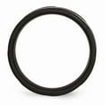thumbnail image 2 of Grey Titanium Ring Band Wedding Swirl Design Black IP-plated 6mm Brushed Polished, 2 of 6