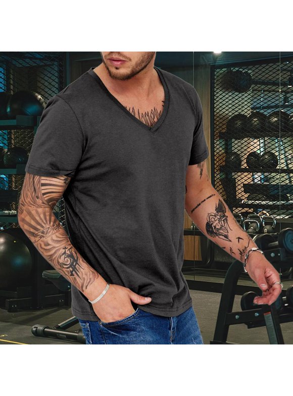 Mens Big And Tall V Neck T Shirts