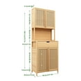 thumbnail image 5 of 1-2 Drawer Tea Cabinet, Natural , Spacious Storage, Home & Bathroom, 72.12 In. Height, 26.71 Depth, 15.36 Width Material, Bathroom High, Deep, Wide, 5 of 7