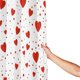 thumbnail image 5 of Cortina de ducha de San Valentín con corazones rojos que caen, ideal para baño, decoración romántica para parejas, impermeable, 182 x 182 cm, con 12 ganchos., 5 of 6