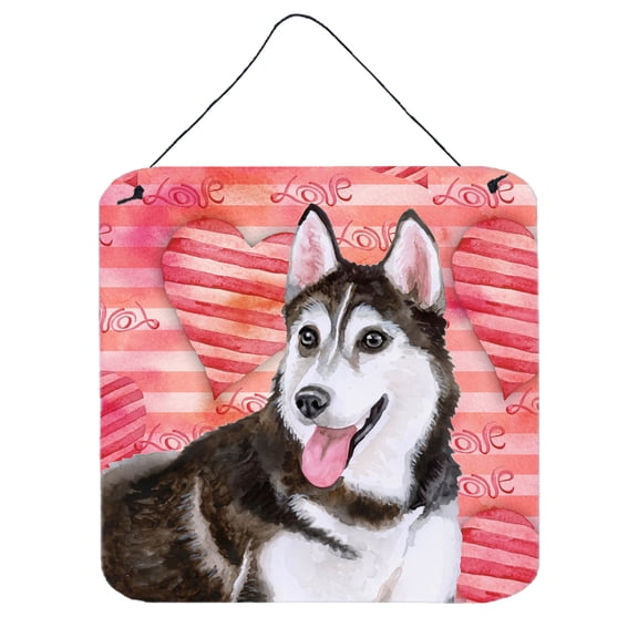 Carolines Treasures BB9799DS66 Siberian Husky Design2 Love Wall or Door Hanging Prints Red 6HX6W multicolor