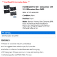 thumbnail image 2 of Front Brake Pad Set - Compatible with 2018 Mercedes-Benz E400, 2 of 2