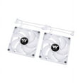thumbnail image 4 of Thermaltake CT140 ARGB Sync PC Cooling Fan White (2-Fan Pack), 5V Motherboard Sync, 16.8 Million Colors 9 Addressable LEDs, 140 mm Hydraulic Bearing Case/Radiator Fan, CL-F154-PL14SW-A, 4 of 7