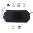 thumbnail image 2 of Altec Lansing HydraShock Bluetooth Speaker USB Type-C Rechargeable Portable Speaker Wireless Charger for Phone, Stereo Speaker w/LED Lights for Pool Beach Hiking Camping, 20 Hour Playtime (Black), 2 of 5