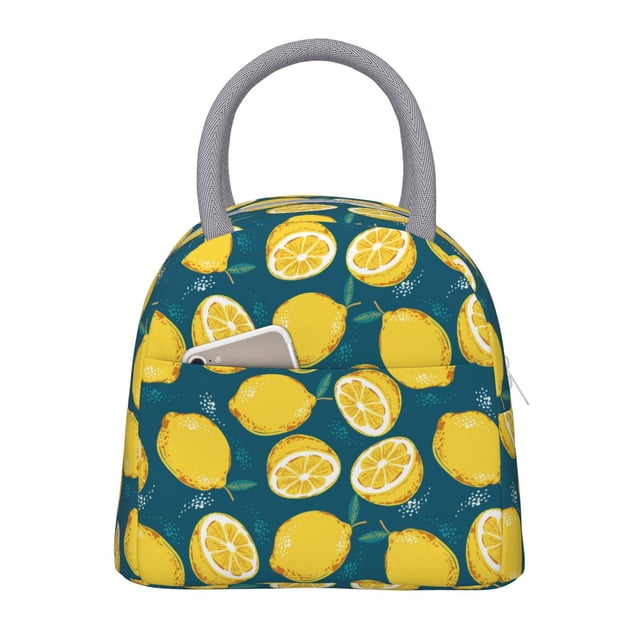 Disketp Lemon Bolsa Térmica para Almuerzo, Lonchera con Abertura Amplia y Gran Capacidad, Organizador Reutilizable para Mujeres, Hombres y Adultos