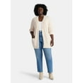 thumbnail image 2 of Terra & Sky Women’s Plus Chenille Boyfriend Cardigan Sweater, Midweight, Sizes 0X-4X, 2 of 5