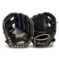 thumbnail image 2 of Franklin Sports Meshtek Kids Teeball Glove + Ball Set, 9.5 in, Black/Gold, Right Hand Throw, 2 of 7