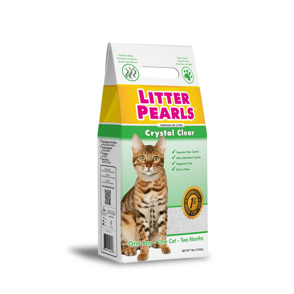 Litter Pearls Crystal Clear Unscented Odor Control Crystal Cat Litter